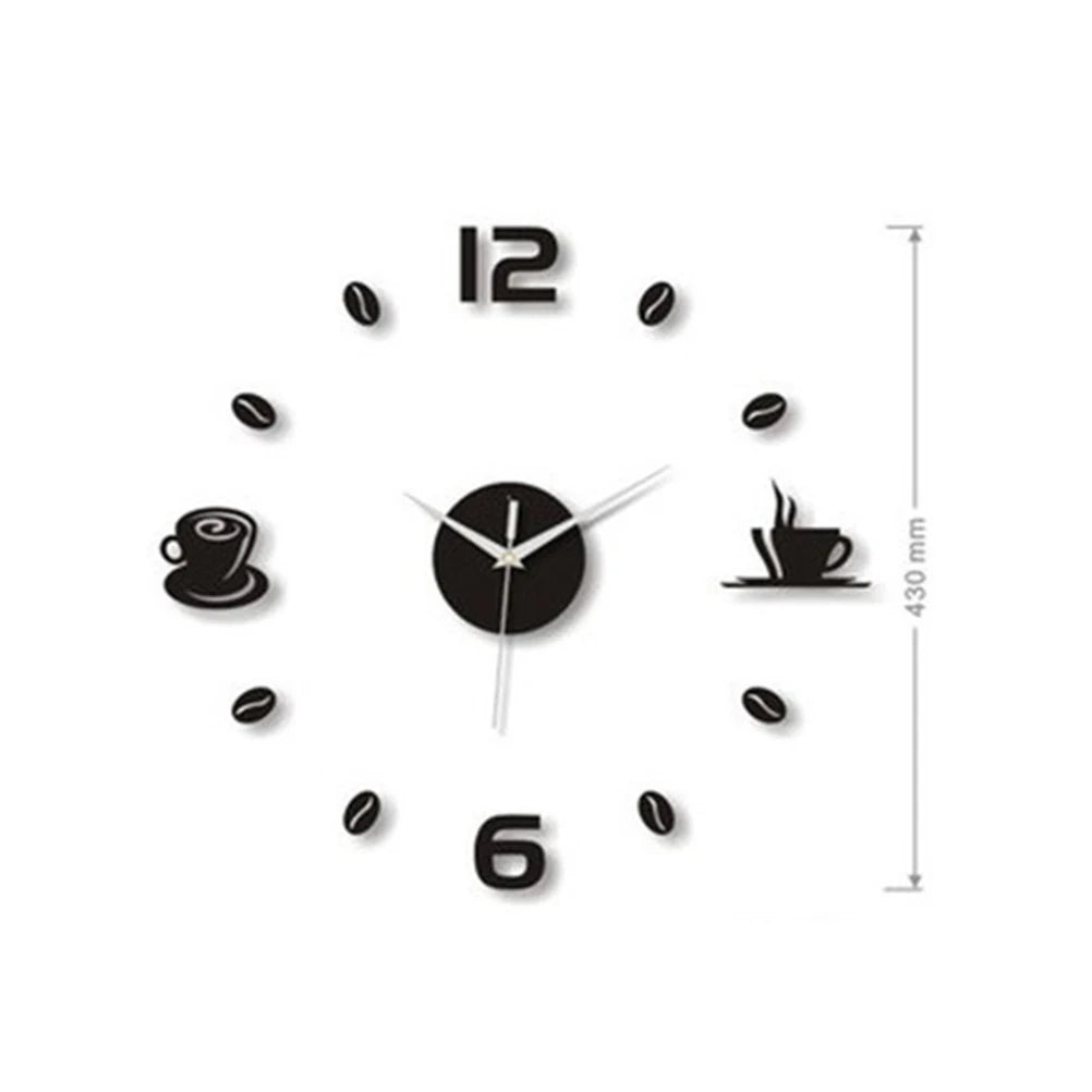 3D Wall Clock Acrylic Frameless Wall Clocks Diy Digital Clock Wall Stickers Silent Clock for Home Living Room Office Wall Decor