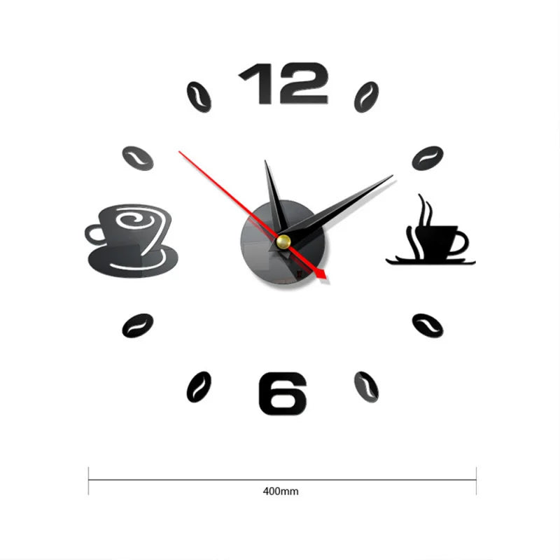 3D Wall Clock Acrylic Frameless Wall Clocks Diy Digital Clock Wall Stickers Silent Clock for Home Living Room Office Wall Decor
