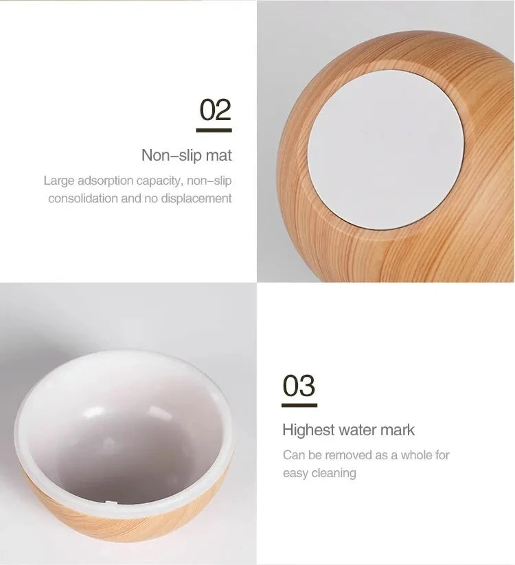 Mini Wood Grain Ultrasonic Humidifier & Essential Oil Diffuser – USB Powered, Silent Cool Mist Purifier