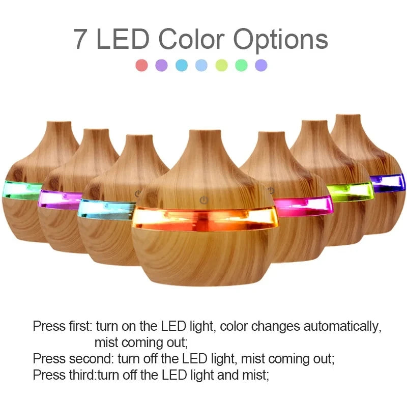Humidifier Electric Aroma Air Diffuser Wood