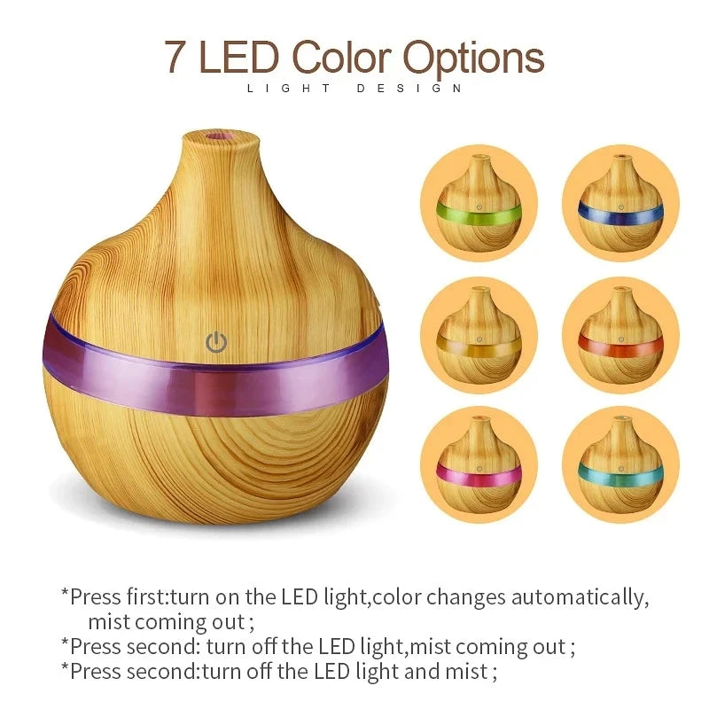 Humidifier Electric Aroma Air Diffuser Wood