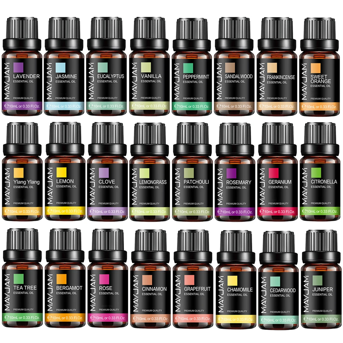 Haven Aura | Essential Oil Set – 10ML (Lavender, Jasmine, Eucalyptus & More)